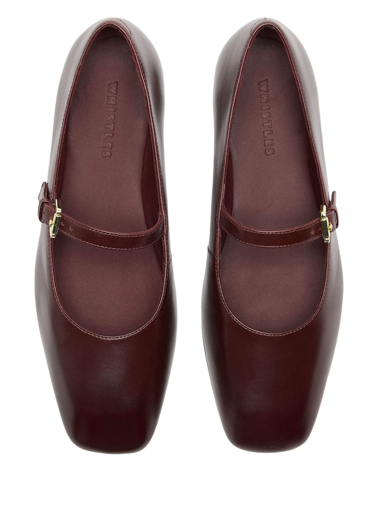 Whistles Red Mary Jane Ballet Pumps - Image 4 of 4 Whistles Red Mary Jane Ballet Pumps - Image 4 of 4