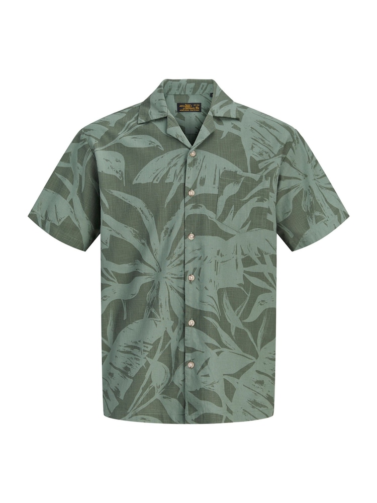JACK & JONES Green All Over Print Shirt - Image 1 of 4 JACK & JONES Green All Over Print Shirt - Image 1 of 4