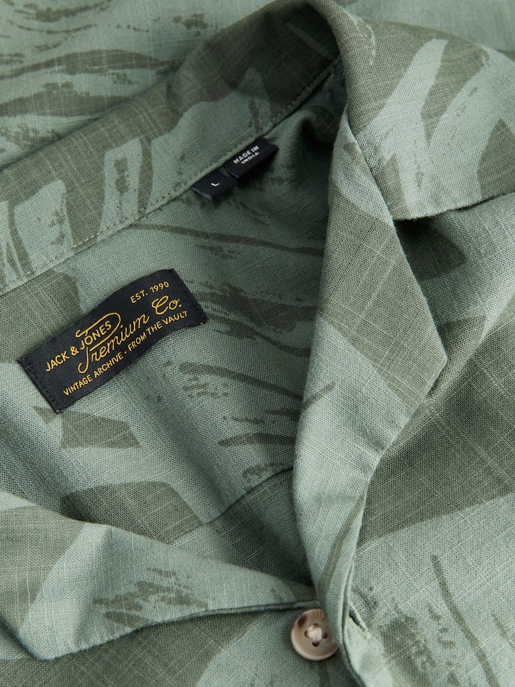 JACK & JONES Green All Over Print Shirt - Image 4 of 4 JACK & JONES Green All Over Print Shirt - Image 4 of 4