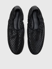 Whistles Black Lasercut Ballet Pumps - Image 3 of 4