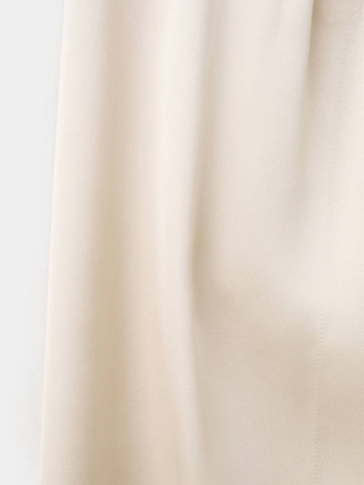 Mango Cream Satin Wide Leg Trousers - Image 7 of 7