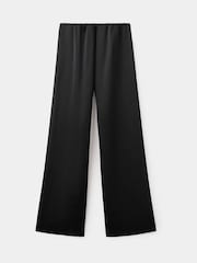 Mango Black Satin Wide Leg Trousers - Image 5 of 7