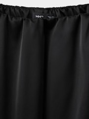 Mango Black Satin Wide Leg Trousers - Image 6 of 7