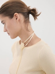 Mango Yellow Crew Neck Soft Knit Jumper - Image 4 of 8