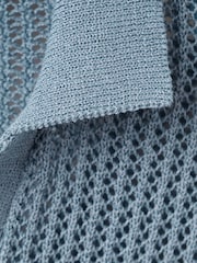 Mango Blue V-Neck Lightweight Knitted Jumper - Image 7 of 7