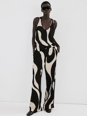 Mango Black Printed Vest Top - Image 2 of 8