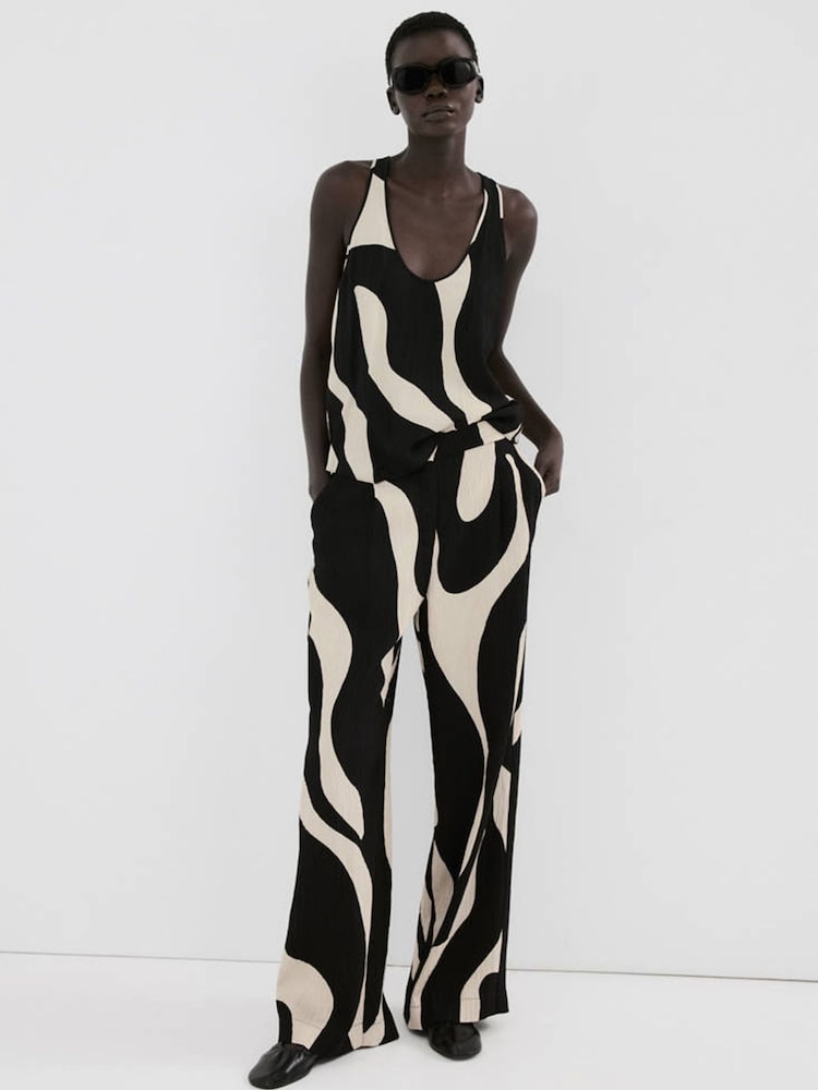 Mango Black Printed Vest Top - Image 2 of 8