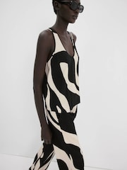 Mango Black Printed Vest Top - Image 4 of 8