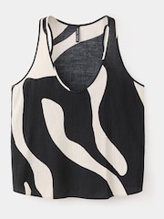 Mango Black Printed Vest Top - Image 6 of 8