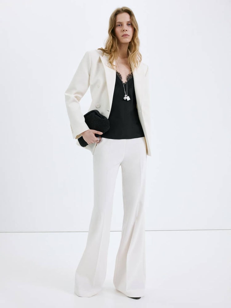 Mango Black Lace Trim Cami top - Image 2 of 8