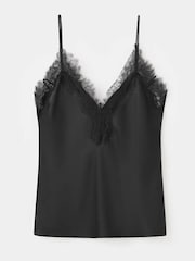 Mango Black Lace Trim Cami top - Image 6 of 8