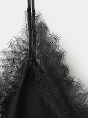 Mango Black Lace Trim Cami top - Image 8 of 8