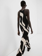 Mango Black Printed Wide Leg Trousers - Image 2 of 7