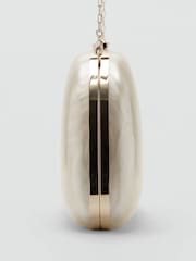 Mango White Pearl Clutch Bag - Image 3 of 5