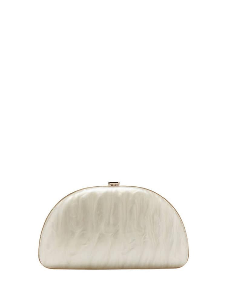 Mango White Pearl Clutch Bag - Image 5 of 5
