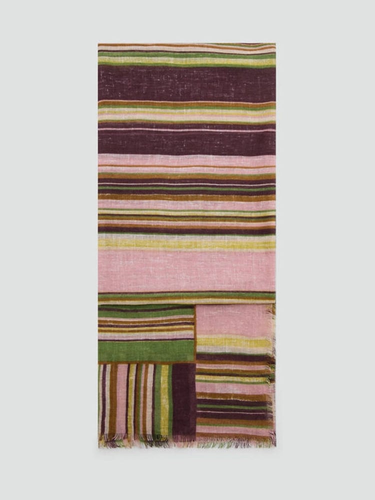 Mango Pink Large Printed Satin Shawl - Image 1 of 3