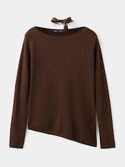 Mango Brown Crew Neck Soft Knit Jumper - Image 6 of 8