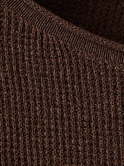 Mango Brown Crew Neck Soft Knit Jumper - Image 7 of 8