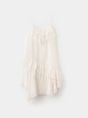 Mango Cream Lace Ruffle Mini Dress - Image 4 of 6