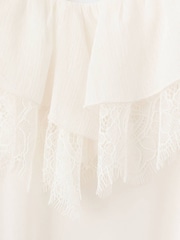 Mango Cream Lace Ruffle Mini Dress - Image 5 of 6