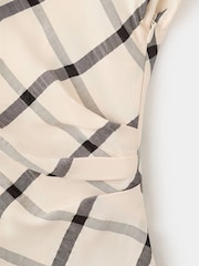 Mango Cream Checked Midi Dress - Image 7 of 7