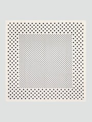 Mango Cream Polka Dot Square Satin Scarf - Image 1 of 3