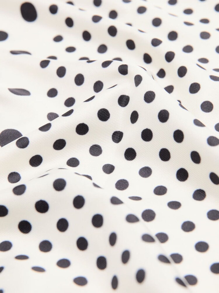 Mango Cream Polka Dot Square Satin Scarf - Image 3 of 3