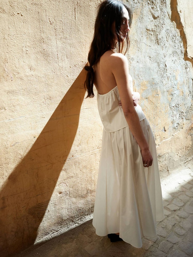 Mango Cream Tiered Cotton Maxi Skirt - Image 2 of 6
