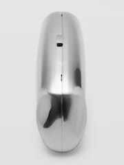 Mango Silver Metallic Finish Structured Handle Bag - Image 5 of 6