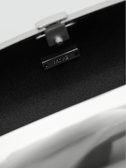 Mango Silver Metallic Finish Structured Handle Bag - Image 6 of 6