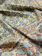 Mango Cream Floral Print Square Satin Scarf - Image 3 of 4