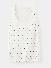 Mango White Polka Dot Knit Vest Top - Image 5 of 7