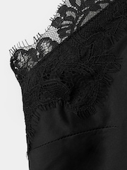 Mango Black Lace Halterneck Midi Dress - Image 6 of 7