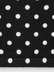 Mango Black Polka Dot Knit Midi Skirt - Image 7 of 8