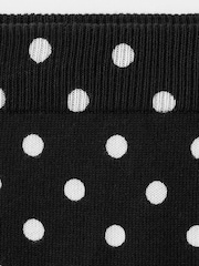 Mango Black Polka Dot Knit Midi Skirt - Image 8 of 8