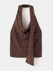 Mango Brown Polka Dot Blouse - Image 5 of 7