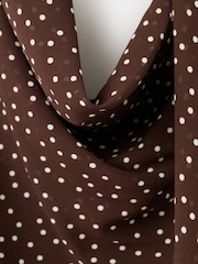 Mango Brown Polka Dot Blouse - Image 6 of 7