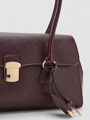 Mango Red Leather Effect Padlock Shoulder Bag - Image 4 of 6