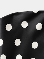 Mango Black Polka Dot Scarf Detail Maxi Dress - Image 6 of 7