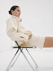 Mango Cream Polka Dot Tailored Shorts - Image 4 of 7