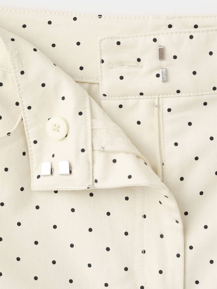 Mango Cream Polka Dot Tailored Shorts - Image 7 of 7