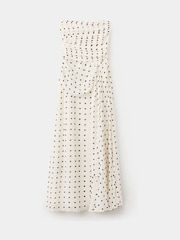 Mango White Polka Dot Midi Dress - Image 4 of 6