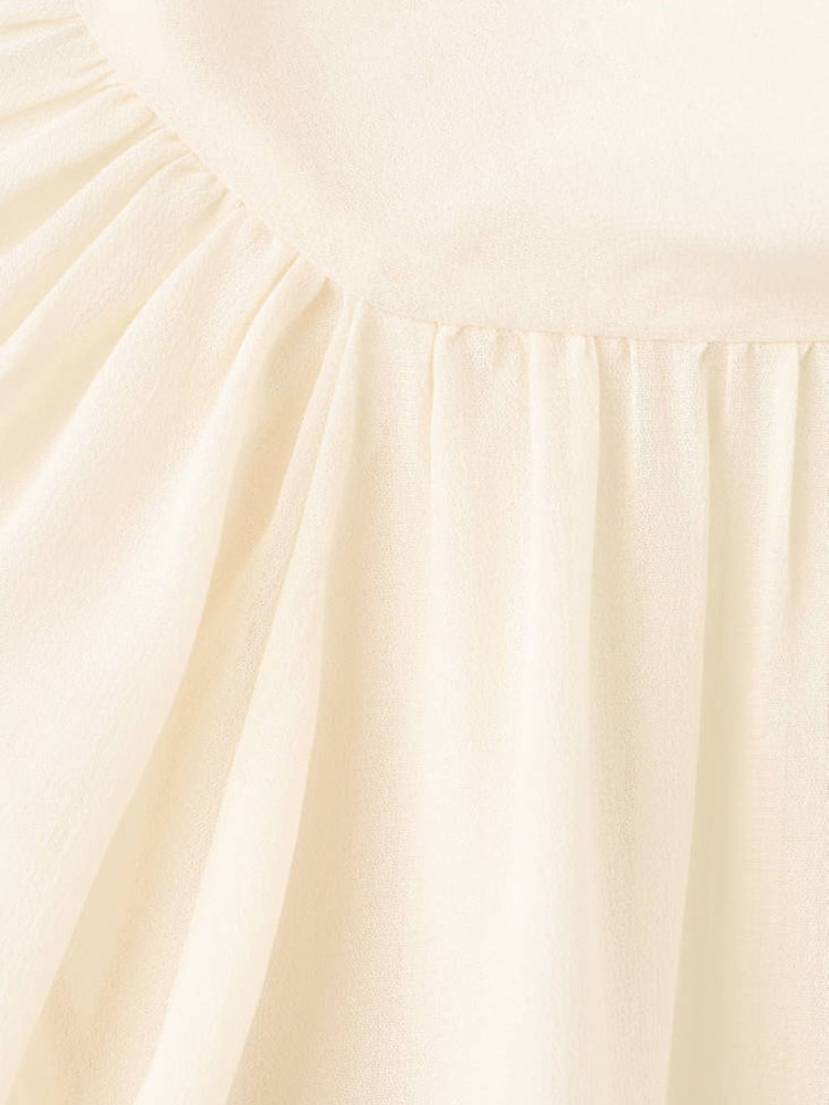 Mango Cream High Neck Blouse - Image 8 of 8