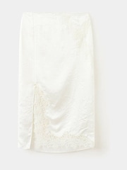 Mango White Lace Trim Skirt - Image 6 of 8
