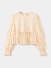 Mango Yellow Ruffle Blouse - Image 5 of 7