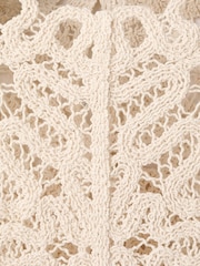 Mango Brown Crochet Sleeveless Top - Image 6 of 7