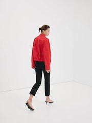 Mango Red Bomber Jacket - Image 3 of 8