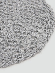 Mango Grey Woven Beaded Hat - Image 4 of 4