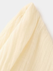 Mango Cream Slash Neck Cape Detail Blouse - Image 6 of 7