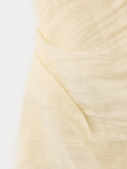 Mango Cream Slash Neck Cape Detail Blouse - Image 7 of 7